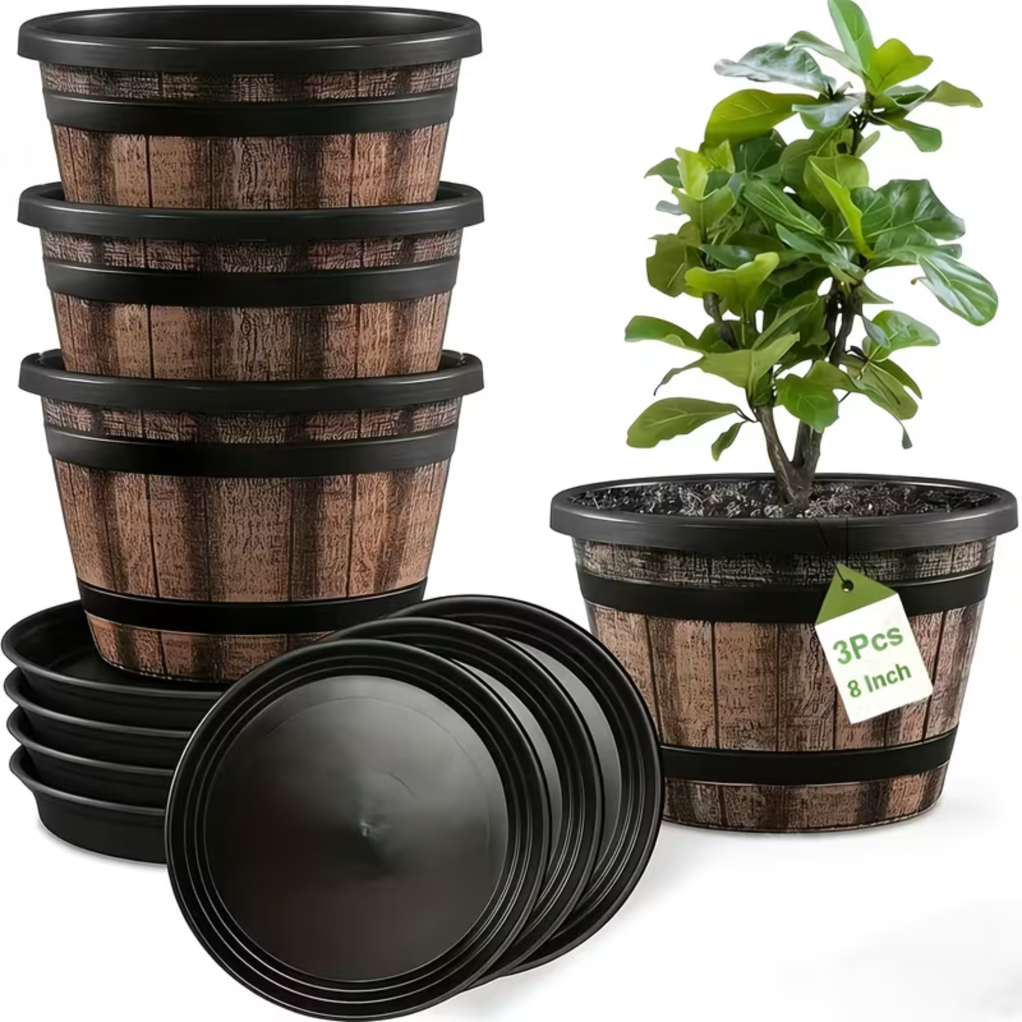 Barrel-Style Design Pot